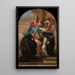 Vierge à l'Enfant med tre helgon - Giovanni Domenico Tiepolo — inramlat konstverk på väggen