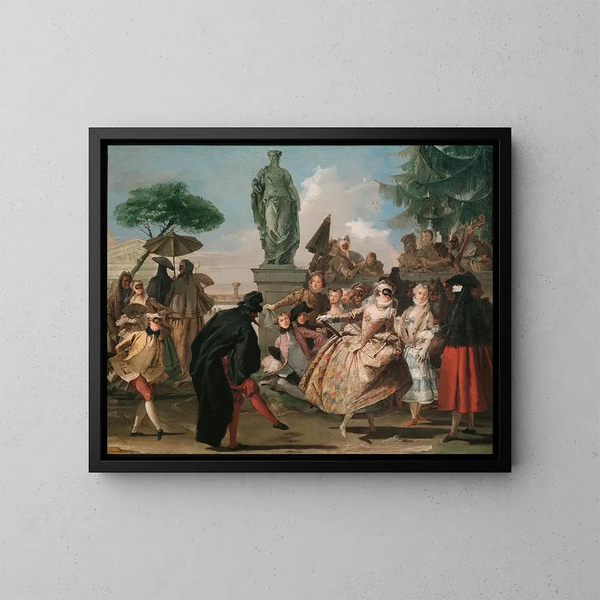 Le Menuet - Giovanni Domenico Tiepolo — inramlat konstverk på väggen