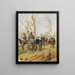 Butteri i Maremma - Giovanni Fattori — inramlat konstverk på väggen