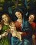 La Vierge à l'Enfant et les saintes Madeleine et Catherine - Giovanni Francesco Caroto — vy av konstverket
