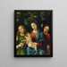 La Vierge à l'Enfant et les saintes Madeleine et Catherine - Giovanni Francesco Caroto — inramlat konstverk på väggen