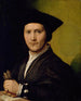 Portrait av en ung man - Giovanni Francesco Penni — vy av konstverket