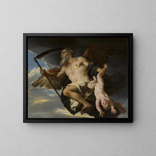 Chronos - Giovanni Francesco Romanelli — inramlat konstverk på väggen