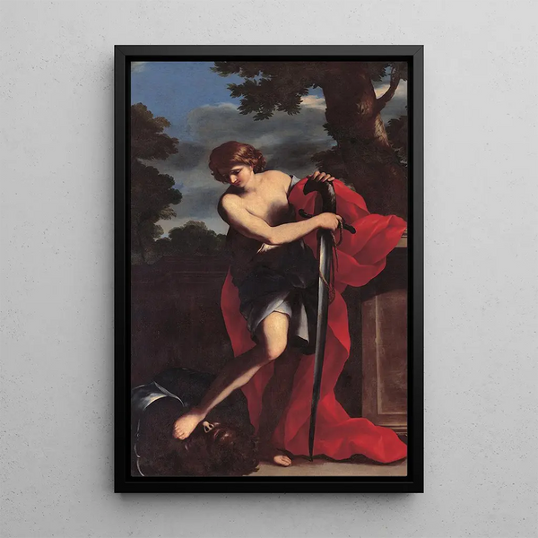 David - Giovanni Francesco Romanelli — inramlat konstverk på väggen