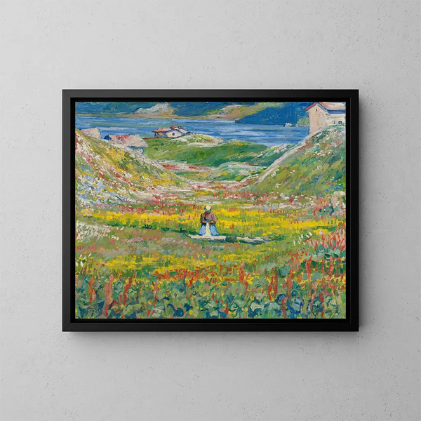 Vallée en fleurs - Giovanni Giacometti — inramlat konstverk på väggen
