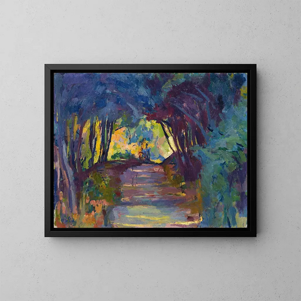 Sentier forestier - Giovanni Giacometti — inramlat konstverk på väggen