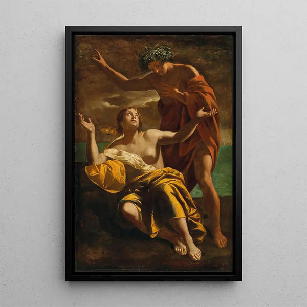 Bacchus och Ariane - Giovanni Giacomo Semenza — inramlat konstverk på väggen