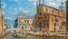 Vue de San Zanipolo avec l'équestre de Colleoni - Giovanni Grubacs — vy av konstverket