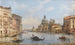 Grand Canal med utsikt över Santa Maria della Salute - Giovanni Grubacs — vy av konstverket