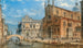 Venise, Vy över San Zanipolo med Colleoni-hästmönumentet - Giovanni Grubacs — vy av konstverket