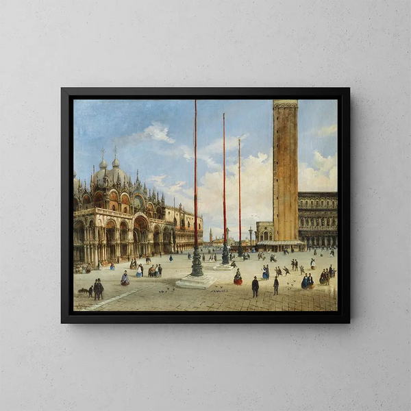 Vue de Venise - Giovanni Grubacs — inramlat konstverk på väggen