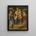 La Vierge à l'Enfant avec saint François et sainte Claire - Giovanni Maria Butteri — inramlat konstverk på väggen