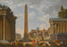 Vue de Caprice de Rome avec Ruines Anciennes et l'Obélisque Flaminien - Giovanni Paolo Panini — vy av konstverket