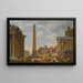 Vue de Caprice de Rome avec Ruines Anciennes et l'Obélisque Flaminien - Giovanni Paolo Panini — inramlat konstverk på väggen