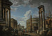 Ett arkitektoniskt infall med figurer bland romerska ruiner - Giovanni Paolo Panini — vy av konstverket