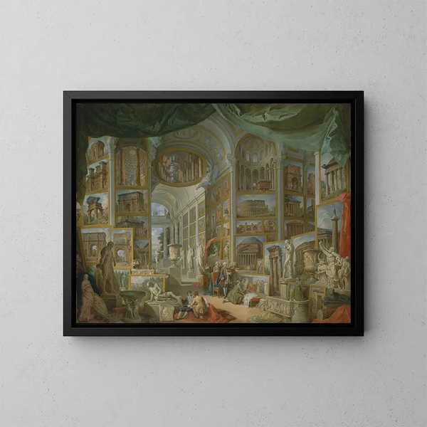 Rome antik - Giovanni Paolo Panini — inramlat konstverk på väggen