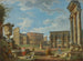 Caprice sur les monuments romains avec le Colisée et l'arc de Constantin - Giovanni Paolo Panini — vy av konstverket