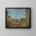Caprice sur les monuments romains avec le Colisée et l'arc de Constantin - Giovanni Paolo Panini — inramlat konstverk på väggen