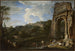 Landskap med Titusbågen - Giovanni Paolo Panini — vy av konstverket