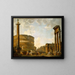 Caprice romain: Le Colisée et autres monuments - Giovanni Paolo Panini — inramlat konstverk på väggen