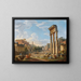 Le Forum romain - Giovanni Paolo Panini — inramlat konstverk på väggen