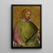 Saint Martin som håller sitt svärd - Giovanni di Bartolomeo Cristiani — inramlat konstverk på väggen