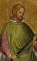 Saint Martin som håller sitt svärd - Giovanni di Bartolomeo Cristiani — vy av konstverket