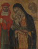 La Vierge à l'Enfant avec les saints Jérôme et Agnès - Giovanni di Paolo — vy av konstverket