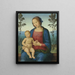 La Vierge à l'Enfant dans un paysage - Giovanni di Pietro — inramlat konstverk på väggen