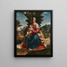 La Vierge à l’Enfant avec saint Jean - Baptiste dans un paysage - Girolamo Alibrandi — inramlat konstverk på väggen