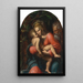 La Sainte Famille - Girolamo da Carpi — inramlat konstverk på väggen