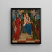 La Vierge à l'Enfant avec saint Jacques et sainte Lucie - Girolamo Denti — inramlat konstverk på väggen