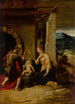 La Sainte Famille dans un paysage - Girolamo Mazzola Bedoli — vy av konstverket