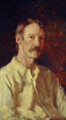 Robert Louis Stevenson 1850-1894 Essäist poet och romanförfattare - Girolamo Nerli — vy av konstverket