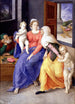 heliga familjen med heliga Isabelle och heliga Johannes - Giulio Clovio — vy av konstverket