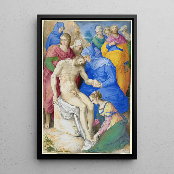 La Lamentation - Giulio Clovio — inramlat konstverk på väggen
