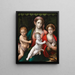 La Vierge à l'Enfant avec l'enfant saint Jean-Baptiste et sainte Catherine d'Alexandrie - Giulio Francia et Atelier — inramlat konstverk på väggen