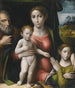 Le mariage mystique de sainte Catherine - Giulio Raibolini — vy av konstverket