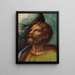 Tête d'un saint - Giulio Romano — inramlat konstverk på väggen