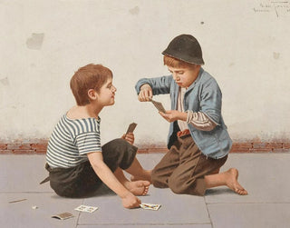 Giulio del Torre - Two Card Players.webp
