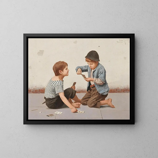 Giulio del Torre - Two Card Players.webp