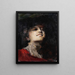Portrait de femme - Giuseppe Amisani — inramlat konstverk på väggen