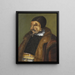 L'avocat - Giuseppe Arcimboldo — inramlat konstverk på väggen