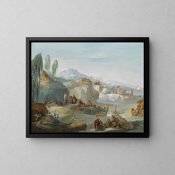 La Thébaïde - Giuseppe Bernardino Bison — inramlat konstverk på väggen
