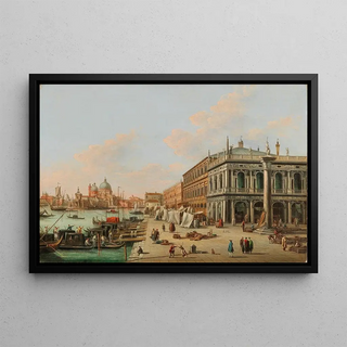 Giuseppe Bernardino Bison - The Molo by the Biblioteca Marciana facing the entrance of the Canal Grande Venice.webp