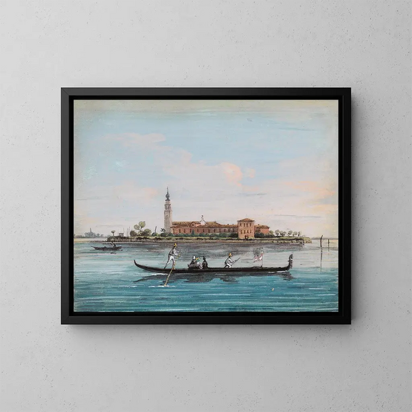 Vue de Venise de San Lazzaro degli Armeni - Giuseppe Bernardino Bison — inramlat konstverk på väggen