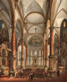 interiören i San Zaccarias kyrka i Venedig - Giuseppe Borsato — vy av konstverket