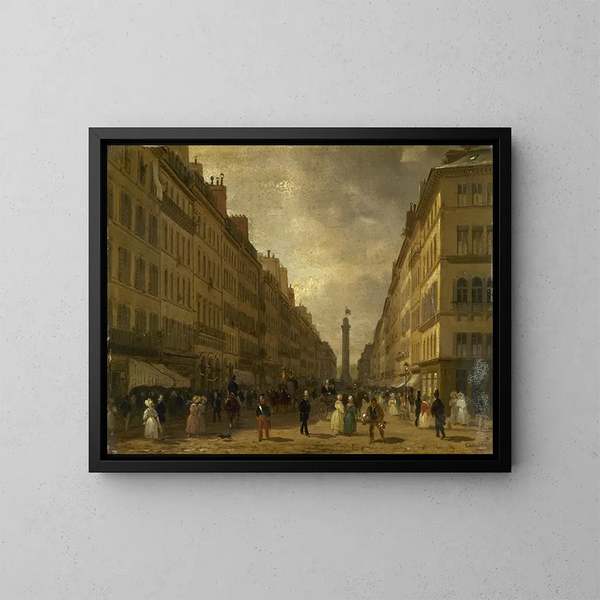 La rue de la Paix - Giuseppe Canella — inramlat konstverk på väggen