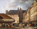 La rue des Prouvaires och kyrkan Saint-Eustache - Giuseppe Canella — vy av konstverket