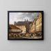 La rue des Prouvaires och kyrkan Saint-Eustache - Giuseppe Canella — inramlat konstverk på väggen
